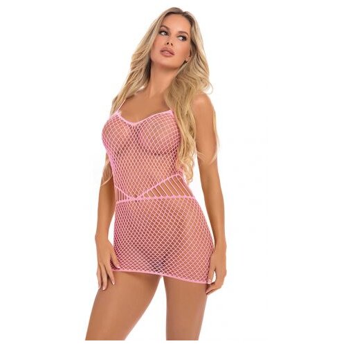 Pink Lipstick Lingerie Mrežasta oblekica Pink Lipstick Roll Up roza Cene