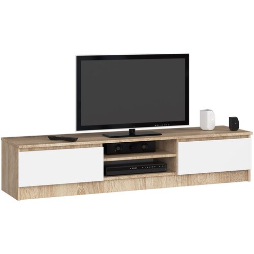 AKORD Tv Omarica, Hrast Sonoma/Bela, (5000331834) Slike