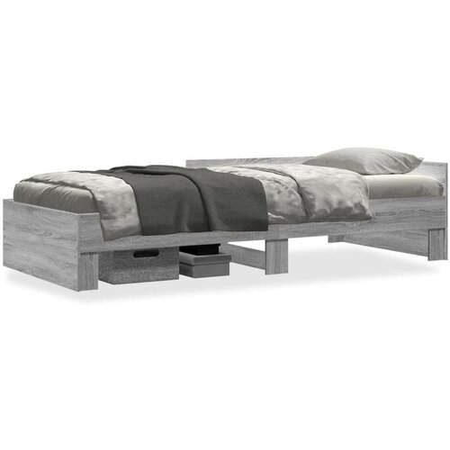 vidaXL Okvir za krevet boja hrasta 90x190 cm od konstruiranog drva Cijene