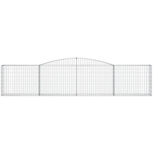  Gabionska ko&amp;scaron;ara s lukom 400 x 30 x 80/100 cm pocinčano željezo Slike