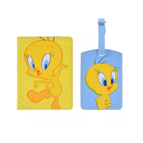 Widdop &amp;amp; Co. Looney Tunes - Set futrola za paso&amp;scaron; i tag za kofer - Looney Tunes, Tweety Pie, Warner Bros Slike