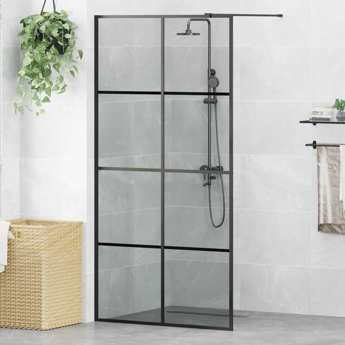  Zid za walk-in tu&amp;scaron; Crna 100 x 195 cm Staklo otporno na udarce Slike