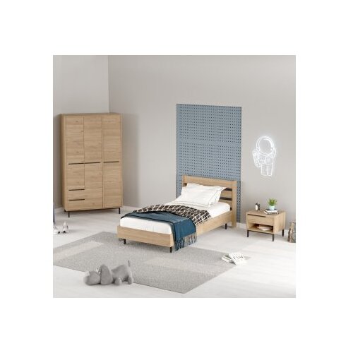 Hanah home Spavaća soba set za tinejdžere ON23-S, Hrast Slike