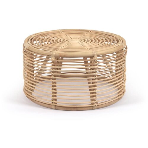 Kave Home Okrugao stolić za kavu od ratana u prirodnoj boji ø 66 cm Kohana – Cene