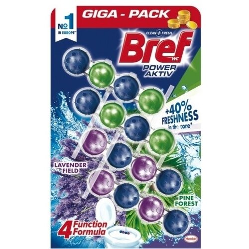 Bref wc osveživač power active pine lavender 4X50G Cene