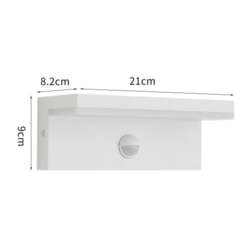  Brilagi -LED spolja&amp;scaron;nja zidna svetiljka sa senzorom TESSI LED/10W/230V bela IP54 Slike
