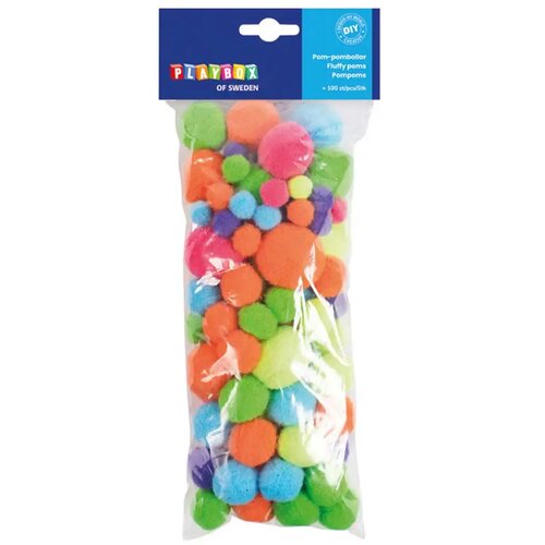 Playbox Pomponi u neonskim bojama, 100 komada, 15-35 mm Cijene