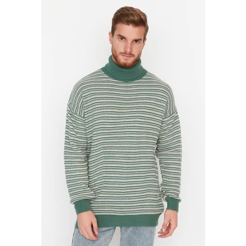 Trendyol Sweater - Green - Oversize