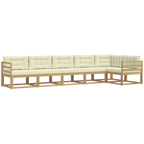 vidaXL Zunanja garnitura za sedenje 4 pcs Bela in krem Poliester, (5000280291) Cene