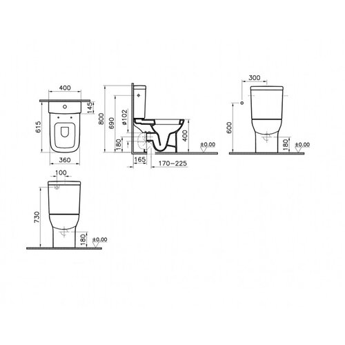 Vitra S20 monoblok sa soft close wc daskom CVS21 Slike