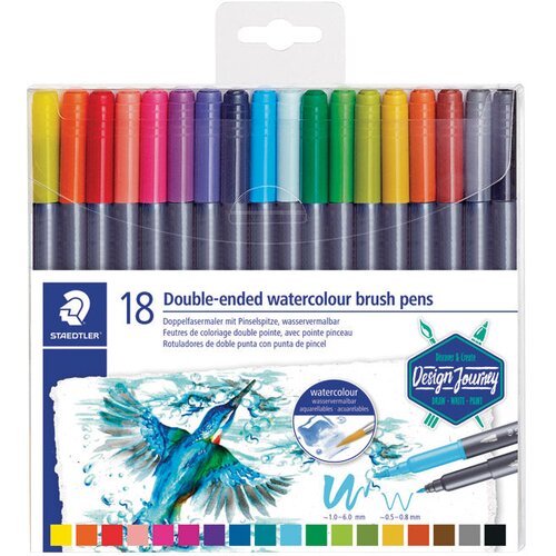  18boja obostrani akvarel design journey staedtler 3001 tb18 blister Cene