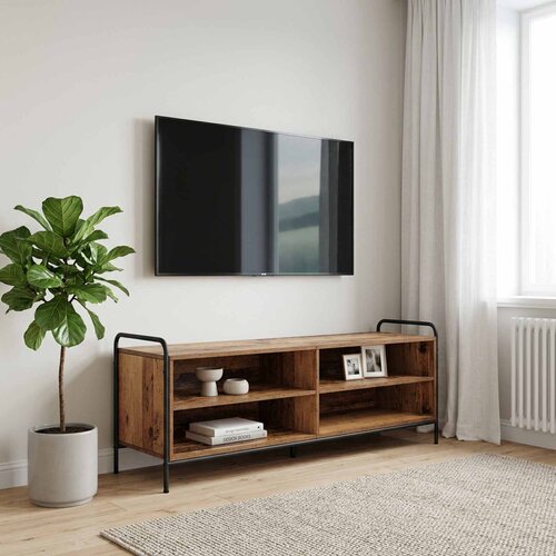 TV ormar 140 x 39,5 x 50 cm Staro drvo Konstruirano drvo Slike