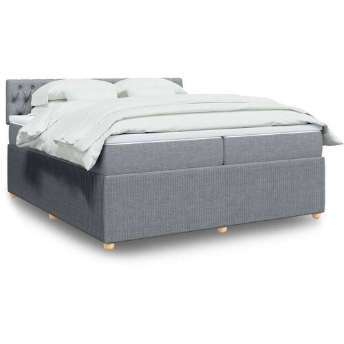 vidaXL Krevet s oprugama i madracem svjetlosivi 200 x 200cm od tkanine Cijene