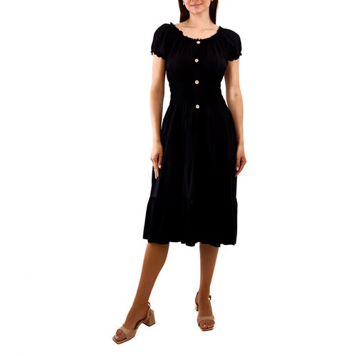 Gemre Black midi dress with short sleeves Marisla Cijene