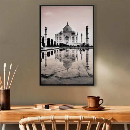  Slika - Taj Mahal (1 Part) Vertical 60x90 U crnom drvenom okviru Slike