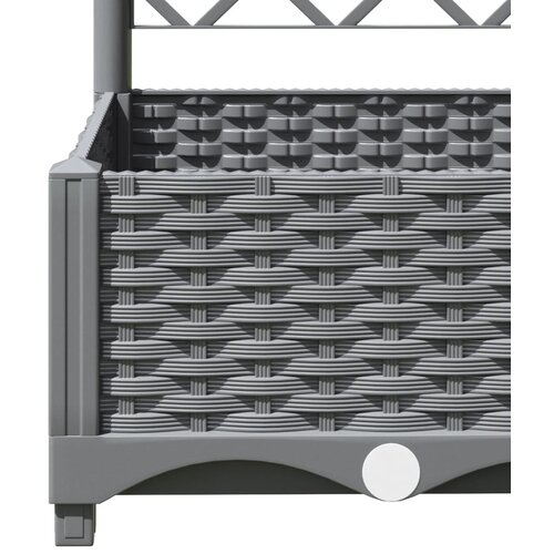  Vrtna sadilica s re&amp;scaron;etkom svjetlosiva 120 x 40 x 121,5 cm PP Slike