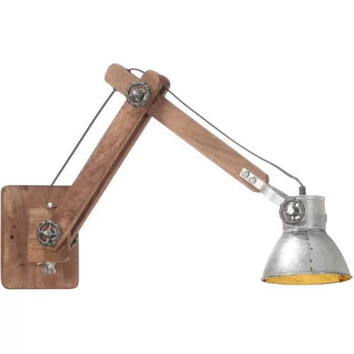 vidaXL Zidna svjetiljka u industrijskom stilu srebrna okrugla E27