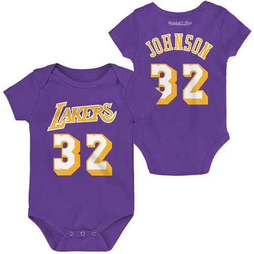 Mitchell And Ness Magic Johnson 32 Los Angeles Lakers Mitchell & Ness Retro bodi za bebe Cijene