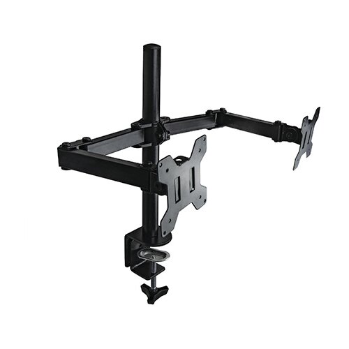  NOSAČ ZA DVA MONITORA GEMBIRD MA-DF2-01, (tilting), 13&amp;rdquo;-27&amp;rdquo;, up to 7 kg Slike