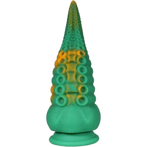 OgazR Octopuss - hobotnica hobotnica dildo z objemko - 21 cm (zeleno-rumena) Slike