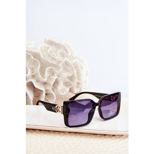 Kesi Women's UV400 Square Sunglasses - Black Cene