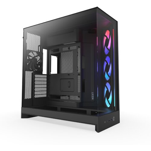 NZXT H9 Flow RGB (2025) All Black Midi Tower ATX Gaming Case with Glass Window Slike