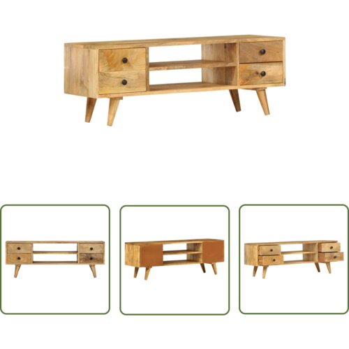 The Living Store TV omarica 110x35x40 cm trden mangov les - TV Omarica, (21738382) Cene