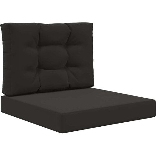 vidaXL Zunanja blazina za kavč 2 pcs Črna Poliester, (5000232270) Cene