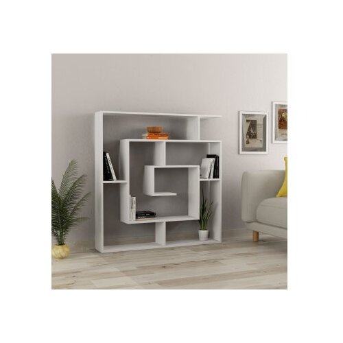 Hanah home polica za knjige, 125x128,6x22cm, bijela Slike
