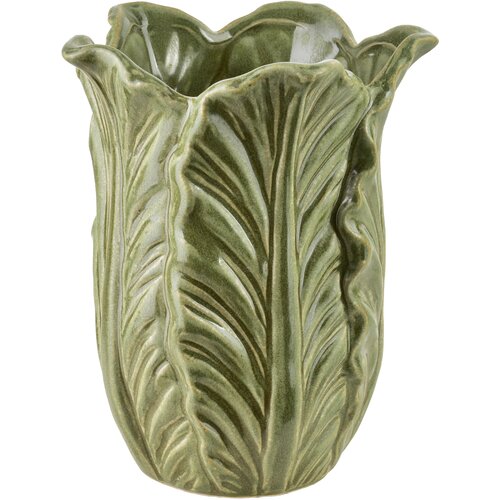 Mondex Vaza keramika Lettu 16x16x20 cm zelena 1 kos, (5000191575) Cene