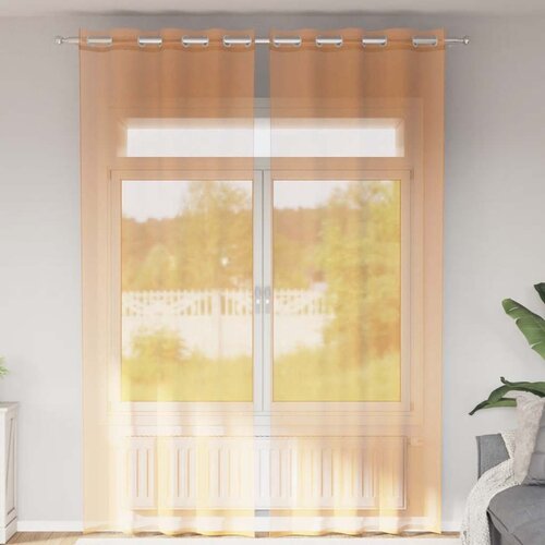 vidaXL Voile zavjese s ušicama 2 kom narančaste 140x300 cm Cijene