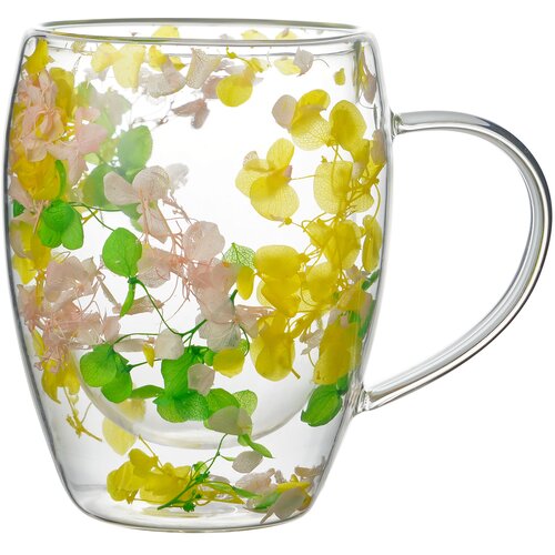 Mondex skodelica borosilikatno steklo Peter Flowers Flowers 320ml prozorna 1kos, (5000313544) Slike