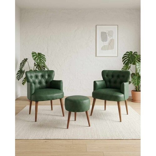Atelier Del Sofa Az-2Rom-Cvz set od 2 fotelje i taburea, zelena Cene