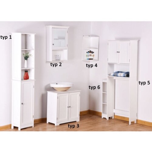 Kondela Ozki regal, bela, ATENE TIP 6 Slike