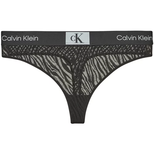 Calvin Klein Jeans String MODERN THONG Črna