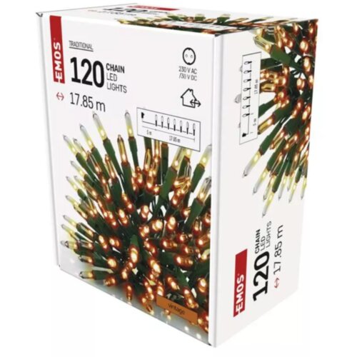 Emos Božična veriga tradicionalna, 120 LED, 17,85 m, zunanja in notranja, vintage Cene