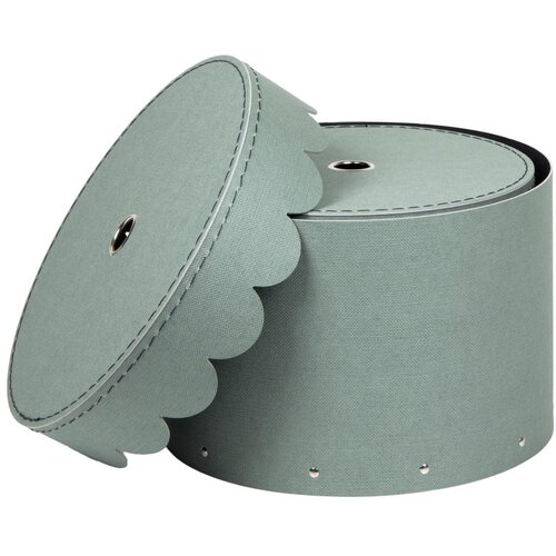 Bigso Box of Sweden Mentolno zelene kartonaste &amp;scaron;katle s pokrovom za shranjevanje v kompletu 2 ks &amp;oslash; 26x17,5 cm Wilma &amp;ndash; Slike