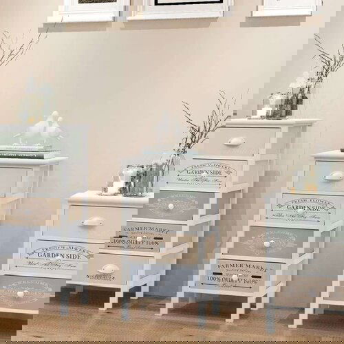 VidaXL Ormarić za pohranu u francuskom stilu drveni s 4 ladice Slike