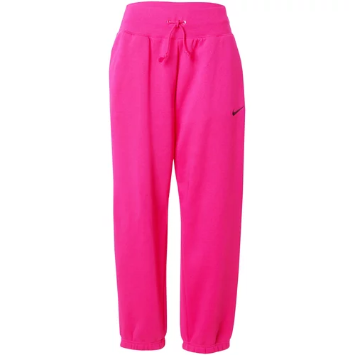 Nike Sportswear Hlače 'PHOENIX FLEECE' roza / črna
