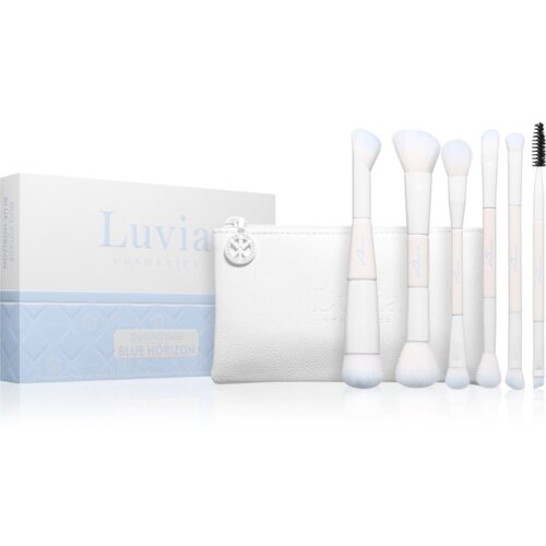 Luvia Cosmetics Duo Voyage potovalni set čopičev s torbico Blue Horizon 7 kos Slike