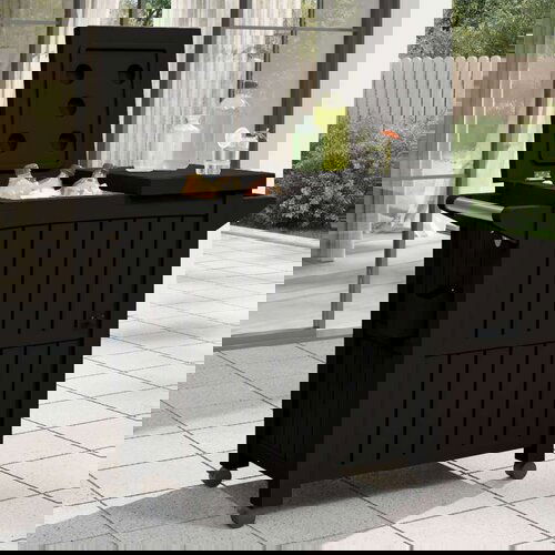  Servirni voziček 3 v 1 črn polipropilen, (20766794) Cene