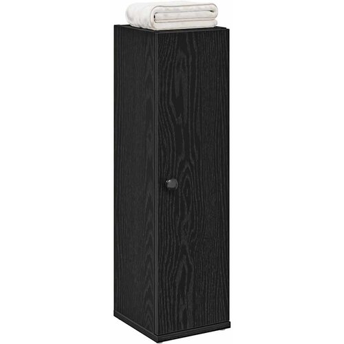 vidaXL Kopalniška omarica z držalom za zvitke črna 20,5x22x72 cm Cene