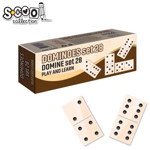 Scool Domine u drvenoj kutiji 28 duplo 6 SC2163 Cene