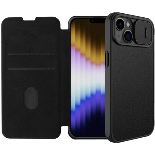Nillkin preklopna torbica QIN Pro z zaščito kamere za iPhone 14 6.1 - črna Cene