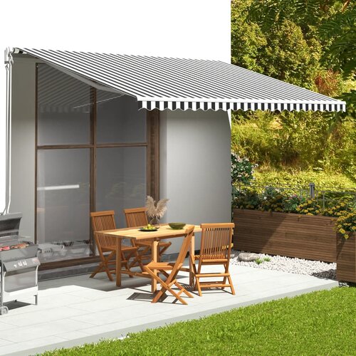 vidaXL Nadomestno blago za tendo antracitno in belo 5x3 m Cene