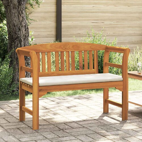 Klupa s ružama s jastukom Krem bijela 114 x 46 x 82,5 cm Cijene