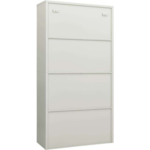 VidaXL Omara s ključavnico svetlo siva 90x40x180 cm jeklo Slike