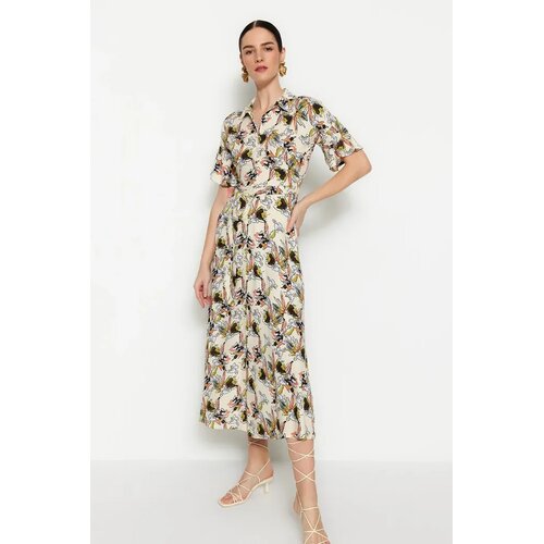 TRENDYOLMILLA Ženska haljina Twoss19El0094, Bež Slike