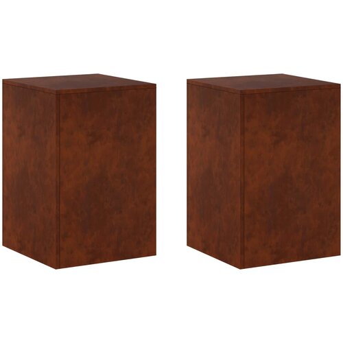  Stalak za biljke 2 pcs Rđa 40 x 40 x 60 cm Otporni čelik Slike