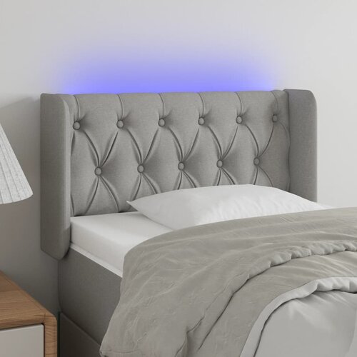  LED uzglavlje svjetlosivo 83x16x78/88 cm od tkanine Cijene